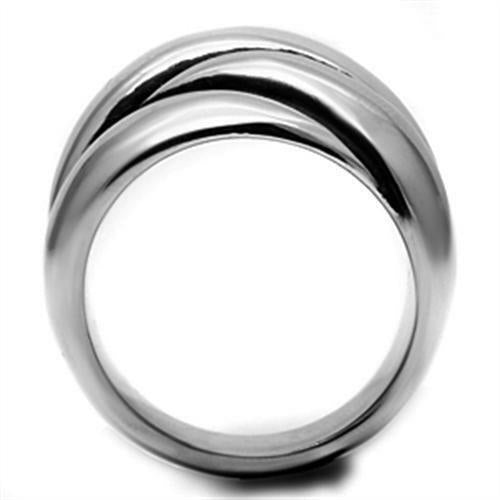Jewellery Kingdom Blackened Stamped Chunky Ladies Stainless Steel Ring Band (Silver) - Jewelry Rings - British D'sire