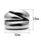 Jewellery Kingdom Blackened Stamped Chunky Ladies Stainless Steel Ring Band (Silver) - Jewelry Rings - British D'sire