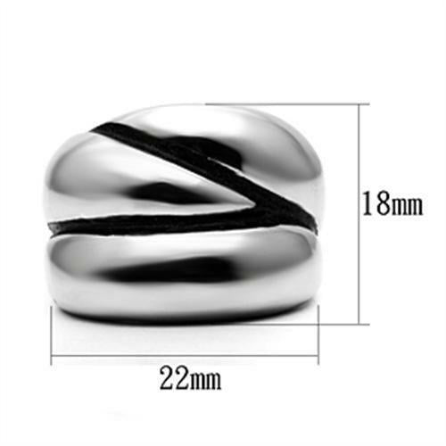 Jewellery Kingdom Blackened Stamped Chunky Ladies Stainless Steel Ring Band (Silver) - Jewelry Rings - British D'sire