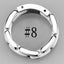 Jewellery Kingdom Ceramic Stainless Steel Wide Movable Silver Ladies Band Ring (White) - Rings - British D'sire