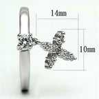 Jewellery Kingdom Charm Cross Ladies Dangle Solitaire Simulated Diamonds Clear Designer Ring - Jewelry Rings - British D'sire
