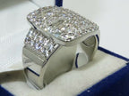 Jewellery Kingdom Chunky Rhodium Cubic Zirconia Cocktail Dress Ladies Buckle Ring (Silver) - Jewelry Rings - British D'sire