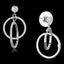 Jewellery Kingdom Circles Pave Dangle Drop Simulated Diamonds Earrings (Silver) - Earrings - British D'sire