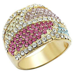 Jewellery Kingdom Citrine Amethyst Ladies Pink Blue Clear Multi Coloured Gold Ring - Jewelry Rings - British D'sire