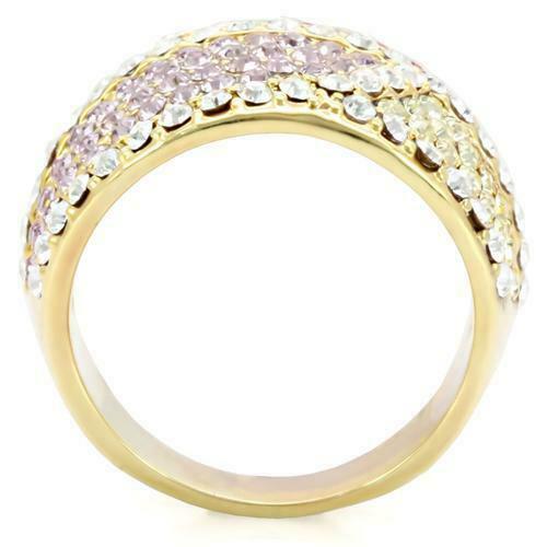 Jewellery Kingdom Citrine Amethyst Ladies Pink Blue Clear Multi Coloured Gold Ring Secondary image