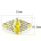Jewellery Kingdom Citrine Marquise Ladies 1ct Cz Yellow Steel Dress Pretty 18kt Ring (Gold) - Jewelry Rings - British D'sire