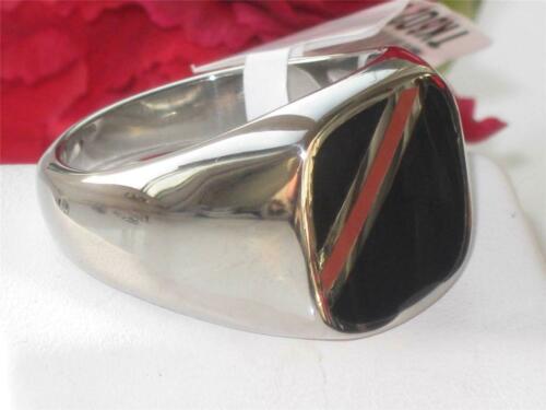 Jewellery Kingdom Classic Black & Red Stripe Stainless Steel Pinky No Stone Mens Signet Ring - Mens Fine Jewellery - British D'sire