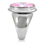 Jewellery Kingdom Cocktail 14ct Bezel Stainless Steel Cubic Zirconia Sapphire Ring (Pink) - Jewelry Rings - British D'sire