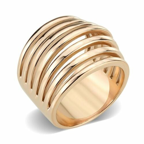 Jewellery Kingdom Comfort 14KT Wide Dome Open Stamped Ladies Ring Band (Rose Gold) - Rings - British D'sire