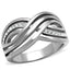 Jewellery Kingdom Cross Over Band Cz Pave Ladies Stainless Steel All Sizes Comfort Ring - Jewelry Rings - British D'sire