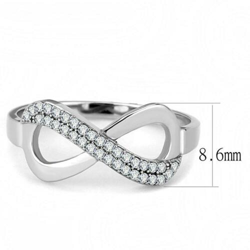 Jewellery Kingdom Crossover Band Cubic Zirconia Ladies Ring (Silver) Secondary image