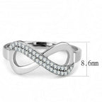 Jewellery Kingdom Crossover Band Cubic Zirconia Ladies Ring (Silver) - Jewelry Rings - British D'sire