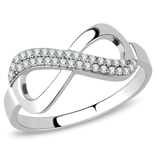 Jewellery Kingdom Crossover Band Cubic Zirconia Ladies Ring (Silver) - Jewelry Rings - British D'sire