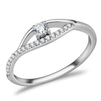 Jewellery Kingdom Cubic Zirconia 1 CT Solitaire Accents Stainless Steel Elegant Pretty Ladies Ring - Jewelry Rings - British D'sire