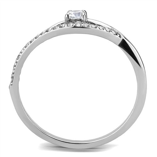Jewellery Kingdom Cubic Zirconia 1 CT Solitaire Accents Stainless Steel Elegant Pretty Ladies Ring Secondary image