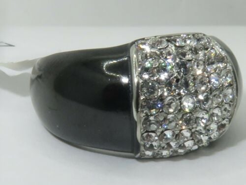 Jewellery Kingdom 11mm Band Thumb Modern Classy Chunky Ladies Ring (Black) Secondary image