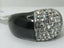 Jewellery Kingdom Cubic Zirconia 11mm Band Thumb Modern Classy Chunky Ladies Ring (Black) - Rings - British D'sire