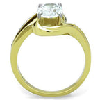 Jewellery Kingdom Cubic Zirconia 18kt Gold Swirl 1.50 Carat Gold Oval Ring - Jewelry Rings - British D'sire