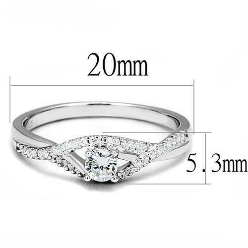 Jewellery Kingdom Cubic Zirconia 1CT Accents Sterling Ladies Engagement Solitaire Ring (Silver) - Jewelry Rings - British D'sire