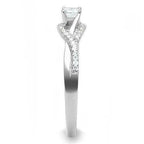Jewellery Kingdom Cubic Zirconia 1CT Accents Sterling Ladies Engagement Solitaire Ring (Silver) - Jewelry Rings - British D'sire