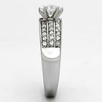 Jewellery Kingdom Cubic Zirconia 2 CT Solitaire Accents Stainless Steel Engagement Ladies Silver Ring - Jewelry Rings - British D'sire