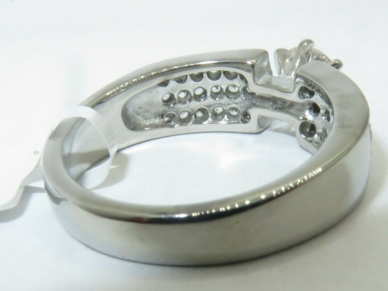 Jewellery Kingdom Cubic Zirconia 2 CT Solitaire Accents Stainless Steel Engagement Ladies Silver Ring - Jewelry Rings - British D'sire