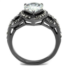 Jewellery Kingdom Cubic Zirconia 3 Carat Cubic Zirconia Ladies Pear Ring (Black) - Rings - British D'sire