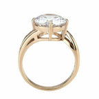 Jewellery Kingdom Cubic Zirconia 7CT Big Bold Sparkling Ladies Solitaire Ring (Rose Gold) - Jewelry Rings - British D'sire