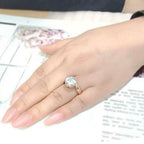 Jewellery Kingdom Cubic Zirconia 7CT Big Bold Sparkling Ladies Solitaire Ring (Rose Gold) - Jewelry Rings - British D'sire