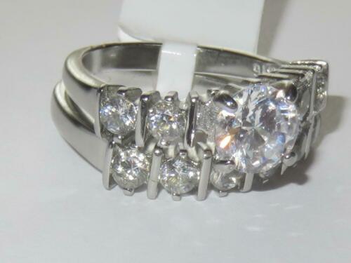 Jewellery Kingdom Cubic Zirconia 7mm Solitaire Accents Stainless Steel Silver Engagement Ring Set - Jewelry Rings - British D'sire Main image