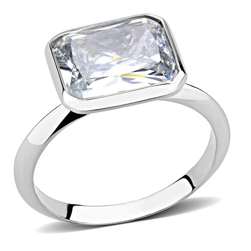 Jewellery Kingdom Bands Bezel 4carat Marquise Emerald Stacking Ladies Ring Set (Silver) Secondary image