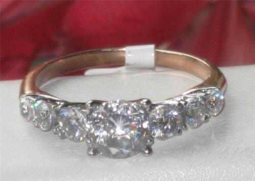 Jewellery Kingdom Cubic Zirconia Clear Sparkling Ladies Anniversary Ring (Rose Gold) - Jewelry Rings - British D'sire