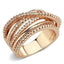 Jewellery Kingdom Cubic Zirconia Clear Twist Over 14kt Steel Ladies Ring (Rose Gold) - Jewelry Rings - British D'sire
