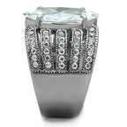 Jewellery Kingdom Cubic Zirconia Cocktail 8 CT Silver Stainless Steel Clear Ladies Marquise Ring - Jewelry Rings - British D'sire