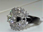 Jewellery Kingdom Cubic Zirconia Cocktail Baguettes Solitaire Stainless Steel Sparkling Ladies Black Ring - Jewelry Rings - British D'sire