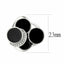 Jewellery Kingdom Cubic Zirconia Cocktail Black 3D Circles Statement Steel Ladies Ring - Jewelry Rings - British D'sire