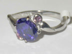Jewellery Kingdom Cubic Zirconia Oval Amethyst Dress Stainless Steel Ladies Silver Tanzanite Ring - Jewelry Rings - British D'sire