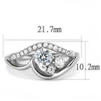 Jewellery Kingdom Cubic Zirconia Pretty Ladies Dress Ring (Silver) - Jewelry Rings - British D'sire