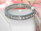 Jewellery Kingdom Cubic Zirconia Princess Stacking 3mm Stainless Steel Ladies Full Eternity Ring Band - Rings - British D'sire