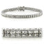 Jewellery Kingdom Cubic Zirconia Rhodium 7 inch Sparkling Ladies Tennis Bracelet (Silver) - Bracelets & Bangles - British D'sire