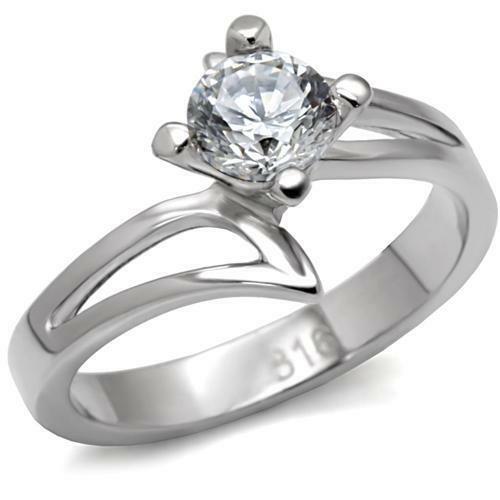 Jewellery Kingdom Cubic Zirconia Silver Engagement Twist 1.45 CT Ladies Solitaire Ring - Jewelry Rings - British D'sire Main image