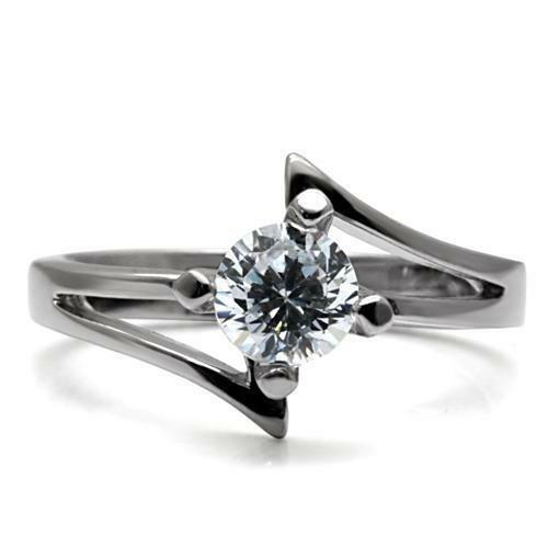Jewellery Kingdom Cubic Zirconia Silver Engagement Twist 1.45 CT Ladies Solitaire Ring Secondary image