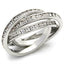 Jewellery Kingdom Cubic Zirconia Silver Rhodium Interlocking Channel Set Ladies Russian Wedding Bands Ring - Jewelry Rings - British D'sire