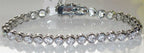 Jewellery Kingdom Cubic Zirconia Silver Sparkling Rhodium Ladies Tennis Bracelet - Bracelets & Bangles - British D'sire