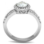 Jewellery Kingdom Cubic Zirconia Solitaire Accents 1.50 CT Stainless Steel Silver Elegant Ladies Ring - Jewelry Rings - British D'sire