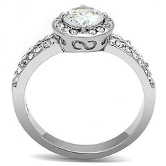 Jewellery Kingdom Cubic Zirconia Solitaire Accents 1.50 CT Stainless Steel Silver Elegant Ladies Ring - Jewelry Rings - British D'sire