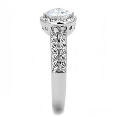 Jewellery Kingdom Cubic Zirconia Solitaire Accents 1.50 CT Stainless Steel Silver Elegant Ladies Ring - Jewelry Rings - British D'sire