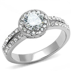 Jewellery Kingdom Cubic Zirconia Solitaire Accents 1.50 CT Stainless Steel Silver Elegant Ladies Ring - Jewelry Rings - British D'sire