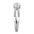 Jewellery Kingdom Cubic Zirconia Solitaire Accents Silver Crossover Stainless Steel Ladies Engagement Ring - Jewelry Rings - British D'sire