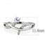 Jewellery Kingdom Cubic Zirconia Solitaire Accents Stainless Steel Silver Pretty Elegant Ladies Ring Band - Jewelry Rings - British D'sire